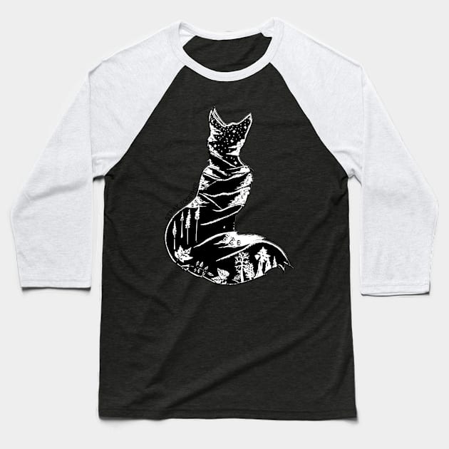 Fauna Fox Baseball T-Shirt by StrayTogether